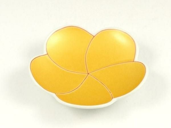 錦捻金梅型 小銘々皿