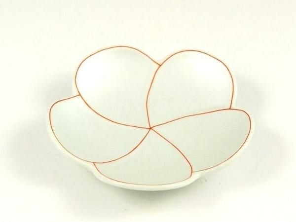 錦捻銀梅型 小銘々皿