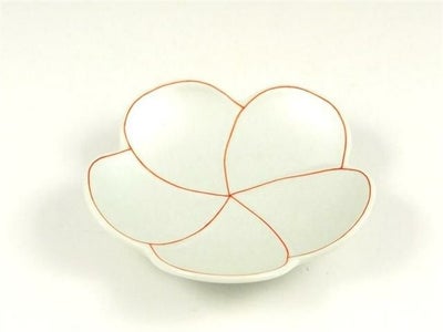 錦捻銀梅型 小皿