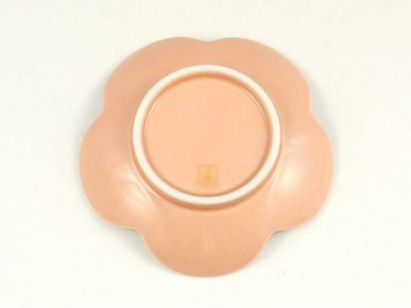 曙釉錦捻銀梅型 小銘々皿