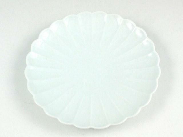 白磁 菊型５寸皿