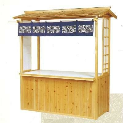 業務用/新品】 組立式屋台 白木赤節屋台 11-456-1 幅1800×奥行750×高さ