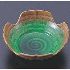 松花堂 四ツ山小鉢若草織部