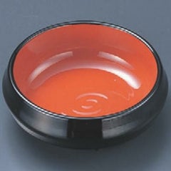 松花堂 タイコ丸鉢黒内朱天黒