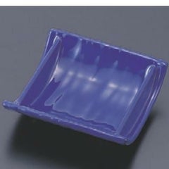 松花堂 竹割り皿瑠璃