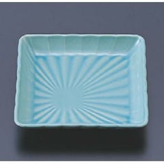 松花堂 菊角皿ドイツ青磁