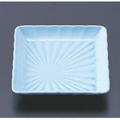 松花堂 菊角皿青磁