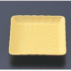 松花堂 菊角皿淡黄