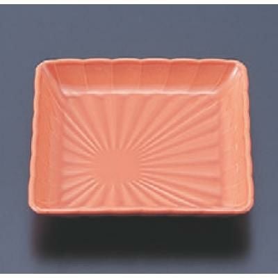 松花堂 菊角皿柿釉