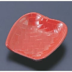 松花堂 ザル型鉢朱