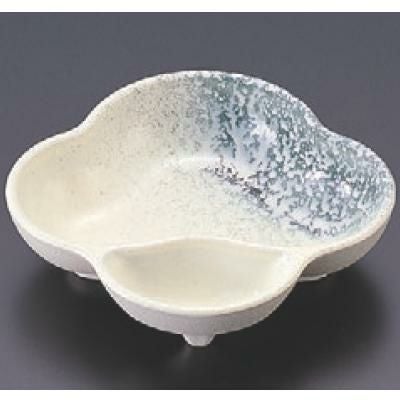 松花堂 タレ付梅型鉢志野