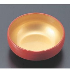 松花堂 4寸丸鉢朱内金(段付)