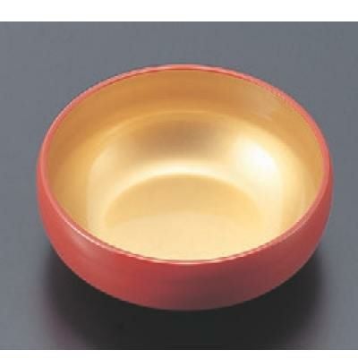 松花堂 4寸丸鉢朱内金(段付)