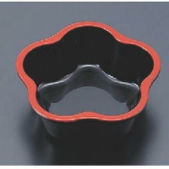 松花堂 梅鉢黒天朱 幅106 奥行106 高さ40