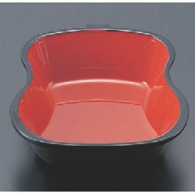 松花堂 ひさご鉢朱天黒