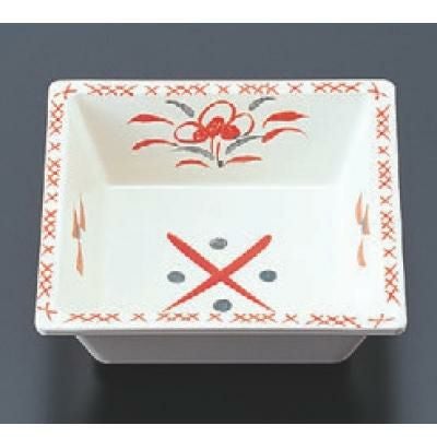 松花堂 D.X角鉢赤絵