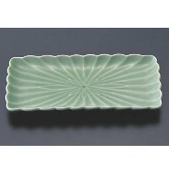 松花堂 菊型長角皿ヒワ