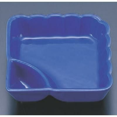 松花堂 タレ付角鉢ルリ