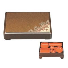 弁当箱 尺1寸徳川箱膳重厚型梨地二色菊(D.X仕切付)