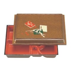 弁当箱 尺0寸宝生弁当梨地万葉内朱