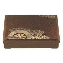 弁当箱 尺1寸長手三里弁当梨地御所車(仕切付)