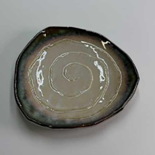 【飲食店定番】白均窯 三角5寸皿 16.4×16.4×2.3cm