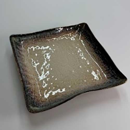 【飲食店定番】白均窯 正角7.0皿 18.5×18.5×3.7cm