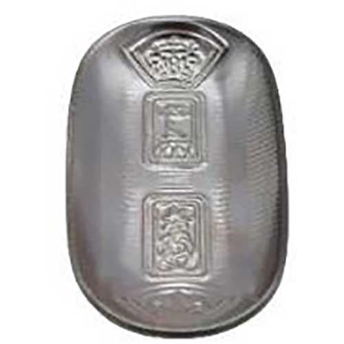 【飲食店定番】開運小判皿 白金L 15×8.4×h1.5cm