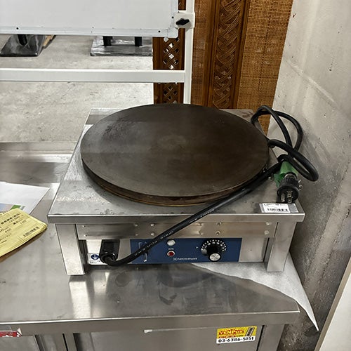中古】クレープ焼き機 ニチワ電機 幅500×奥行500×高さ200 【送料別途