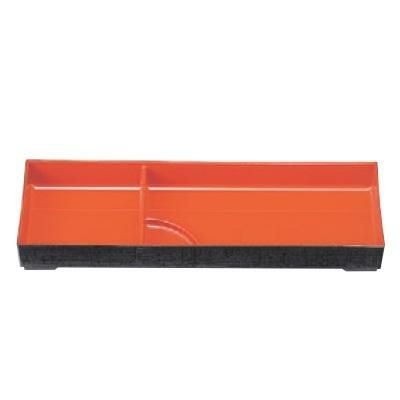 弁当箱 ニュー布目長手弁当用タレ付黒内朱