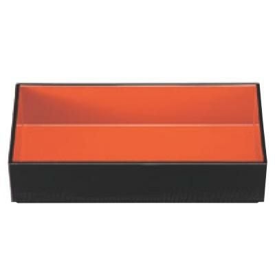 松花堂 8.5寸長角松花堂用親黒内朱