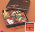 弁当箱 幕ノ内仕切朱天黒