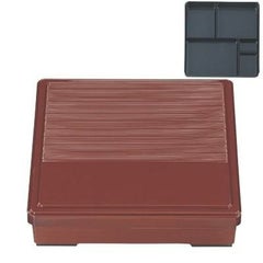 弁当箱 ニュー8寸角固定弁当マルーン