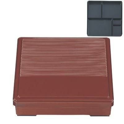 弁当箱 ニュー8寸角固定弁当マルーン