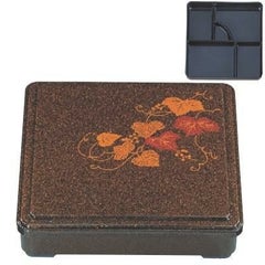 弁当箱 7.5寸角弁当パールツタ(固定仕切)