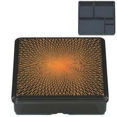 弁当箱 新7寸角固定弁当金網目(固定仕切)