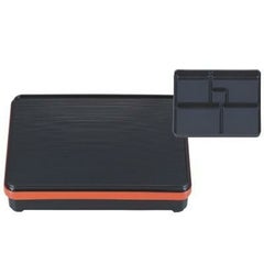 弁当箱 9.5寸長手舞子弁当黒千筋渕朱(固定仕切)