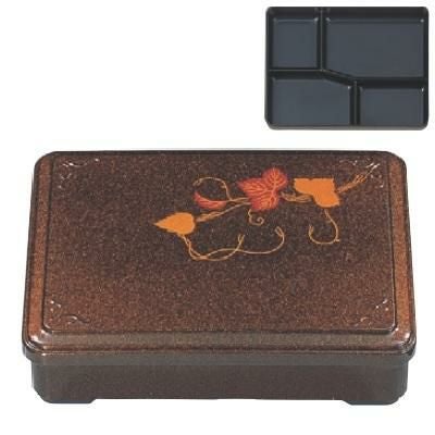 弁当箱  唐草給食弁当パールツタ(固定仕切)  幅228 奥行172 高さ57