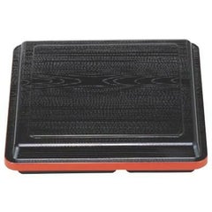 弁当箱 赤坂弁当黒新木目渕朱内朱