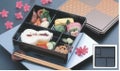 弁当箱 耐熱新7寸角固定弁当梨地亀甲