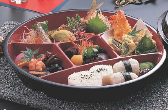 弁当箱 丸オードブル弁当茶パール竹内朱(仕切固定)