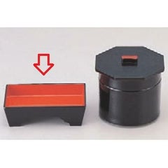 野立弁当中箱用長皿朱1個