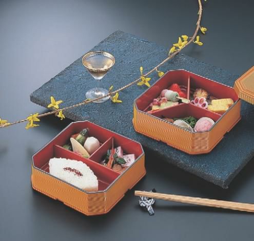 弁当箱 大徳重弁当用T仕切朱