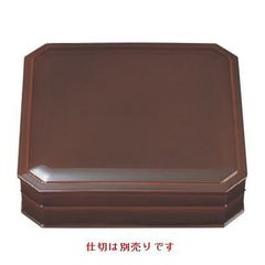 松花堂 8.5寸隅切松花堂溜内黒塗(仕切別)