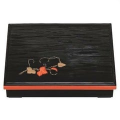 松花堂 耐熱尺1寸長手ヘギ目松花堂ツタ(身・蓋) SH塗