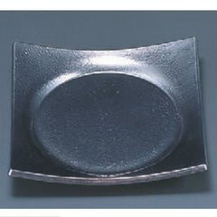 松花堂 四方上り角鉢銀石目