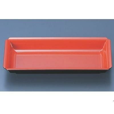 松花堂 若狭長角皿外黒内朱