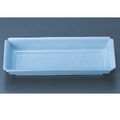 松花堂 若狭長角皿青磁