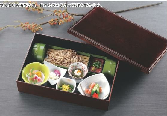 松花堂 5方なぶり中付ひわ釉 有田焼