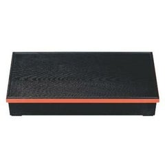 松花堂 新尺7寸深型長手木目松花堂 黒渕朱 PAT.P